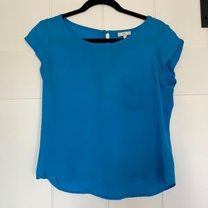 Joie blue silk cap sleeve blouse, size XS